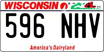 WI license plate 596NHV