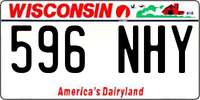 WI license plate 596NHY