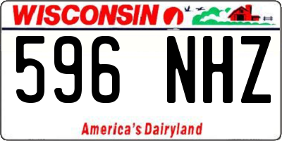 WI license plate 596NHZ