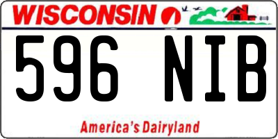 WI license plate 596NIB