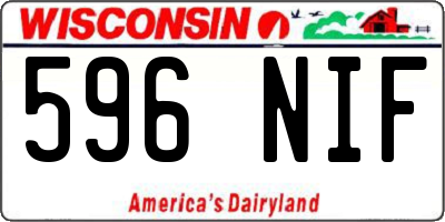 WI license plate 596NIF