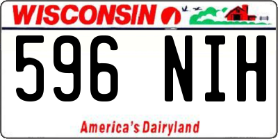 WI license plate 596NIH