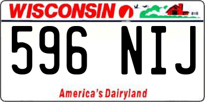 WI license plate 596NIJ