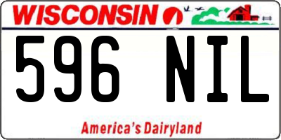 WI license plate 596NIL
