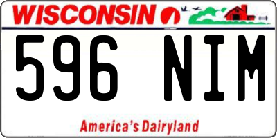 WI license plate 596NIM