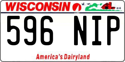 WI license plate 596NIP