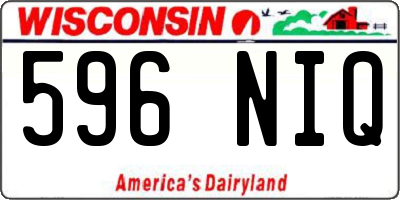 WI license plate 596NIQ