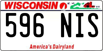 WI license plate 596NIS