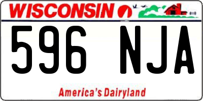 WI license plate 596NJA