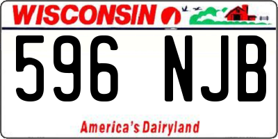 WI license plate 596NJB