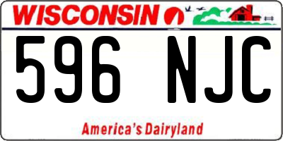 WI license plate 596NJC