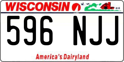WI license plate 596NJJ