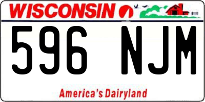WI license plate 596NJM