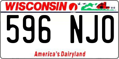 WI license plate 596NJO