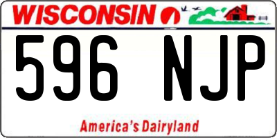 WI license plate 596NJP
