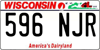 WI license plate 596NJR
