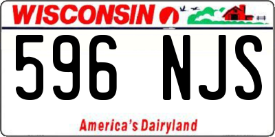 WI license plate 596NJS