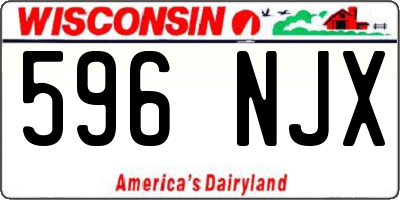 WI license plate 596NJX