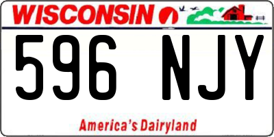 WI license plate 596NJY