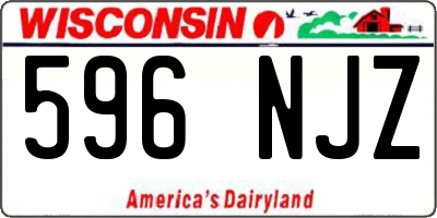 WI license plate 596NJZ