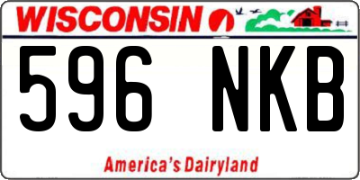 WI license plate 596NKB