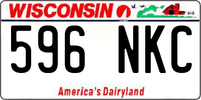 WI license plate 596NKC