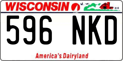 WI license plate 596NKD