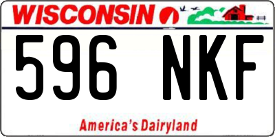 WI license plate 596NKF