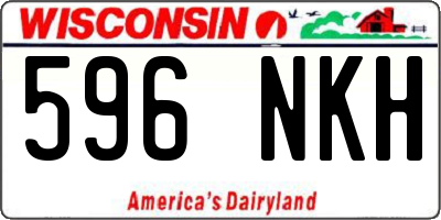 WI license plate 596NKH