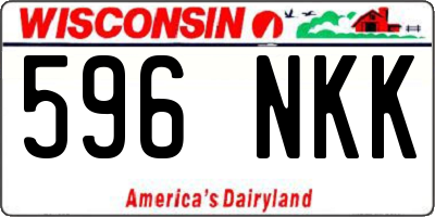 WI license plate 596NKK