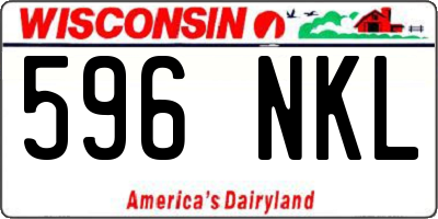 WI license plate 596NKL