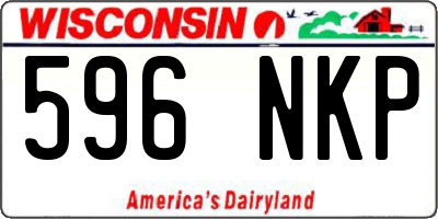 WI license plate 596NKP