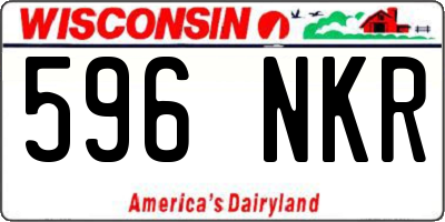 WI license plate 596NKR