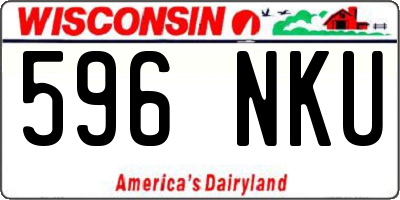 WI license plate 596NKU