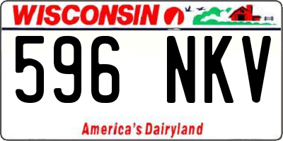 WI license plate 596NKV