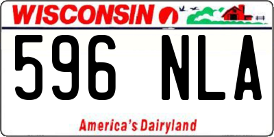 WI license plate 596NLA