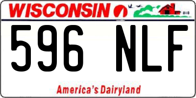 WI license plate 596NLF