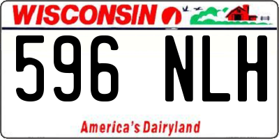 WI license plate 596NLH