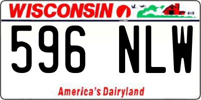 WI license plate 596NLW