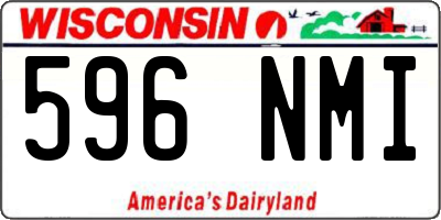 WI license plate 596NMI