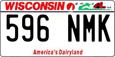 WI license plate 596NMK