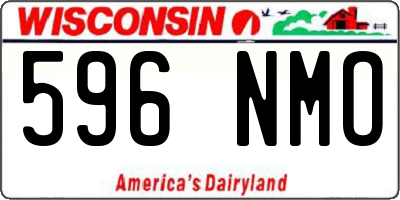 WI license plate 596NMO