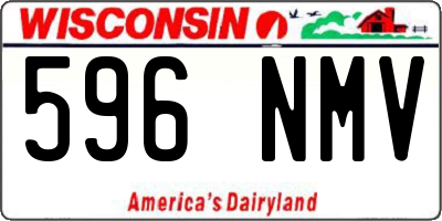 WI license plate 596NMV