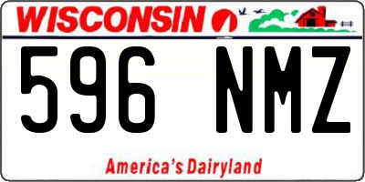 WI license plate 596NMZ