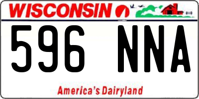 WI license plate 596NNA