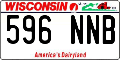 WI license plate 596NNB
