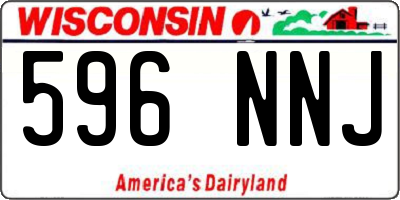 WI license plate 596NNJ