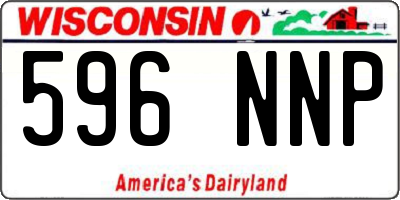 WI license plate 596NNP