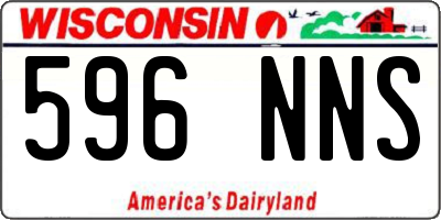 WI license plate 596NNS