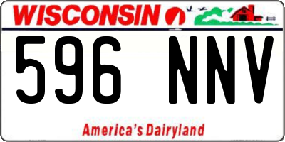 WI license plate 596NNV